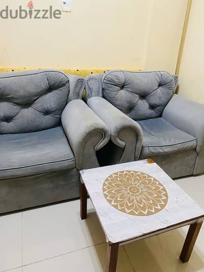 velvet gray color sofa set