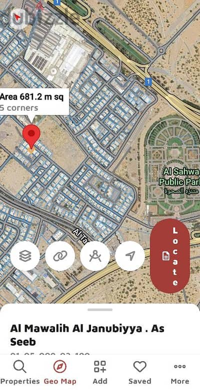 land near al sahwa park and city centre