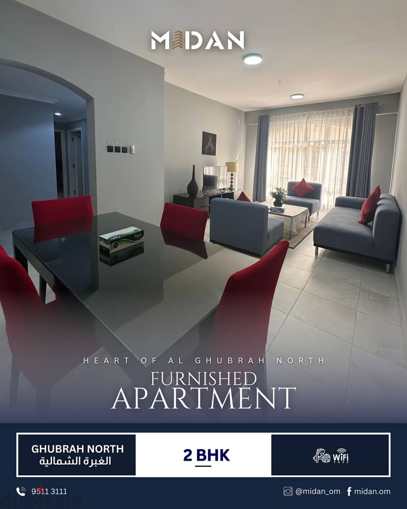 AL GHUBRAH NORTH | FULLY FURNISHED 2 BHK APARTMENT 0