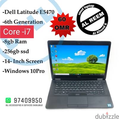 dell core i7-HQ 8gb ram 256gb ssd 14-inch screen. .