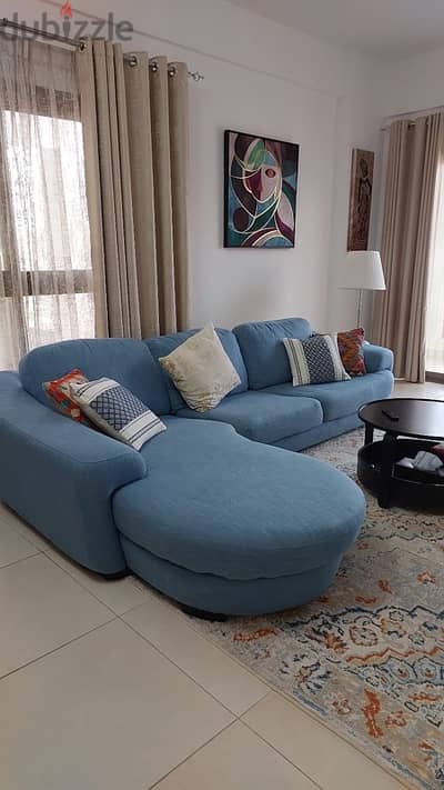 L-Shape Sofa immaculate condition. Pure wood