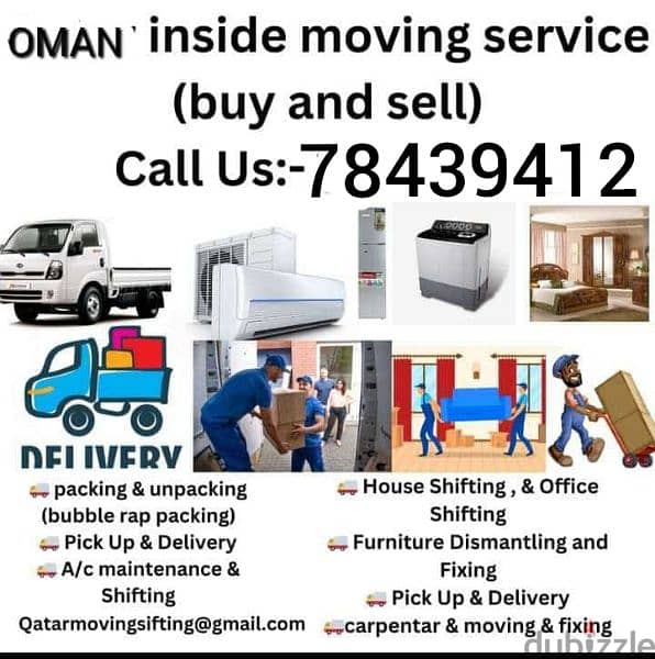 muscat furniture house shiftingg low price 0