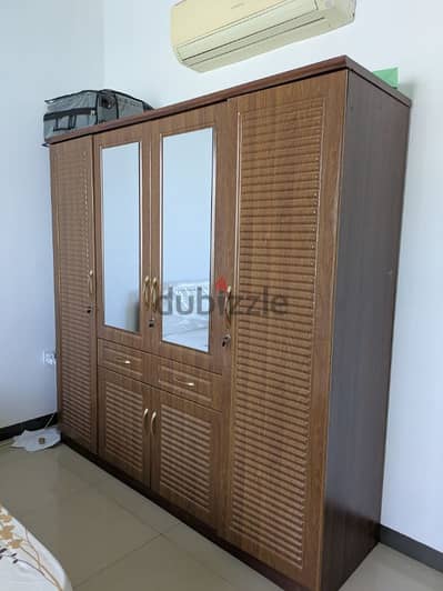 4 Door wardrobe and Bed (used like new) Furniture