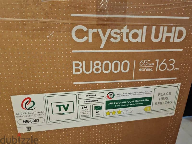 Samsung 65" Smart4k crystal UHD for sale 0