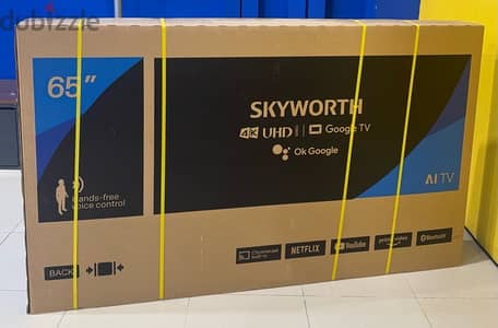 Skyworth 65 inch 4K Google Smart LED TV New with one year warranty