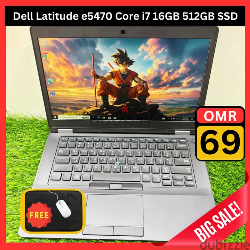 Best Price In Oman On Dell Latitude e5470 Core I7 16GB RAM 512 GB SSD 0