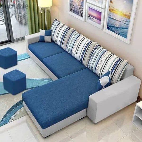 L shape sofa set with bad 1
