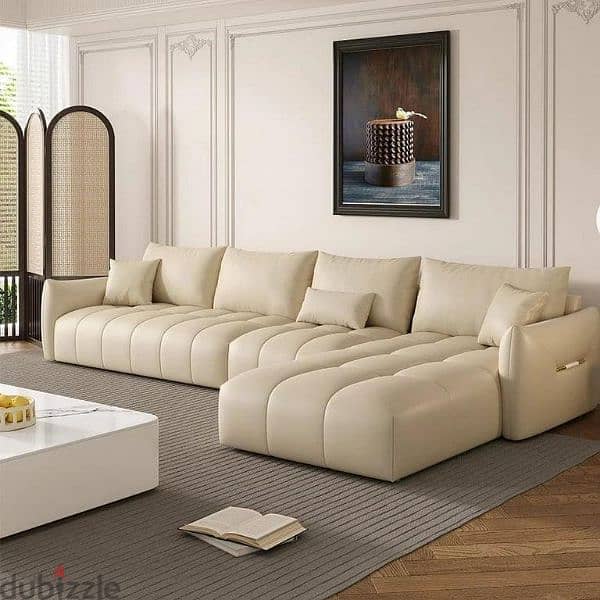 L shape sofa set with bad 2