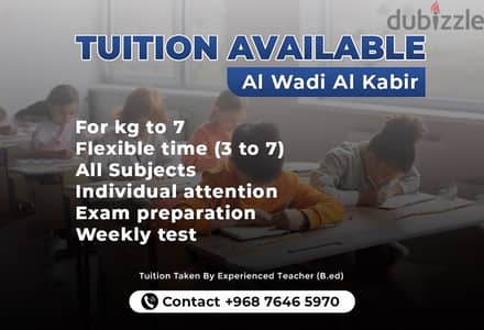 TUITION AVAILABLE- WADI KABEER