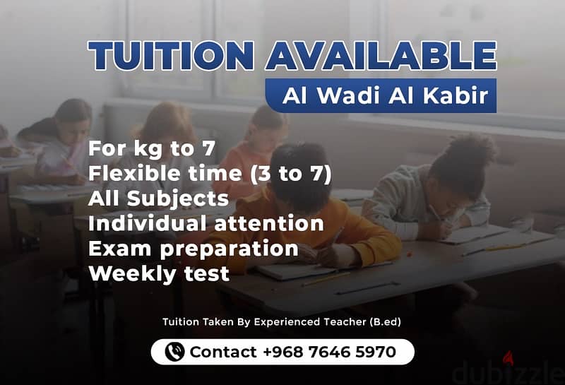 TUITION AVAILABLE- WADI KABEER 1
