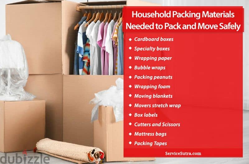Muscat Supplier Boxes Wrapping Bubble Roll Papers bundle Fragile tape 1
