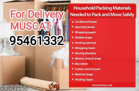 Muscat Supplier Boxes Wrapping Bubble Roll Papers bundle Fragile tape
