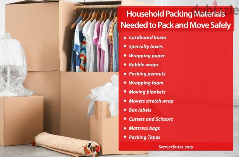 We have Cardboard Boxes Wrapping Bubble Roll Fragile Tape Papers Foam 1