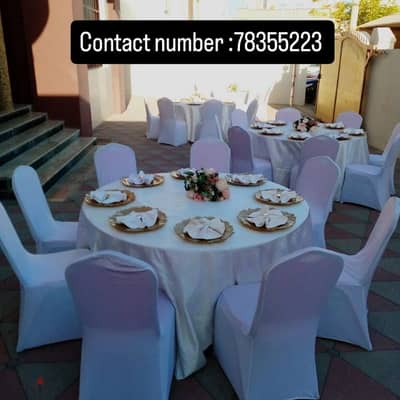 chair and tables for rent