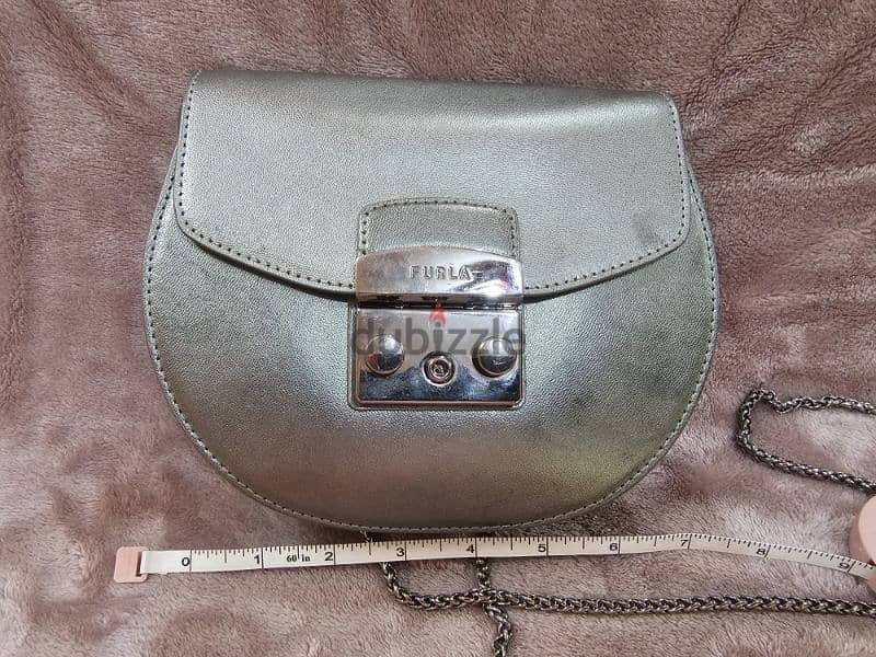 FURLA mini crossbody round bag - Metallic 6