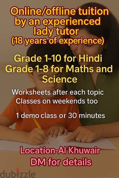 Hindi ,Maths,Science tuition