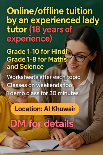 Online classes for Maths,Science and Hindi