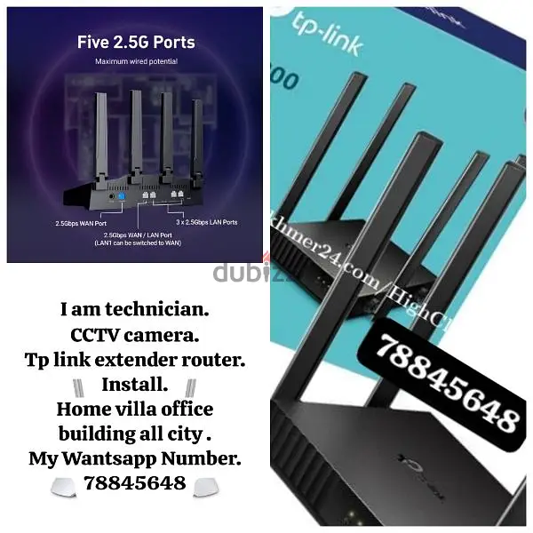 WiFi Internet Sharing Solution, Networking WiFi Router Installation and Cabling