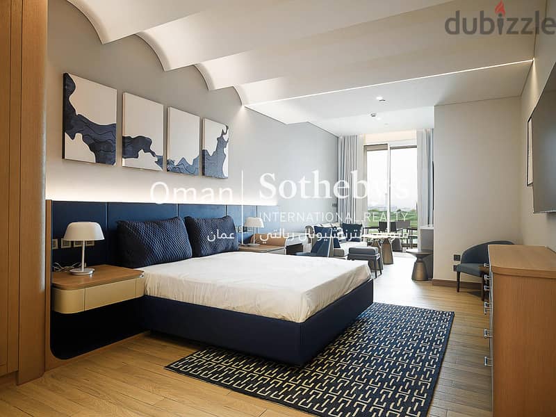 2BR Branded Golf Course View Apartment for Rent in Al Mouj 3