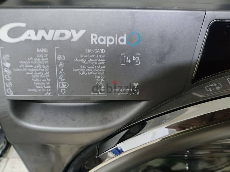 candy 14 kg washing machine for sale in good condition 2