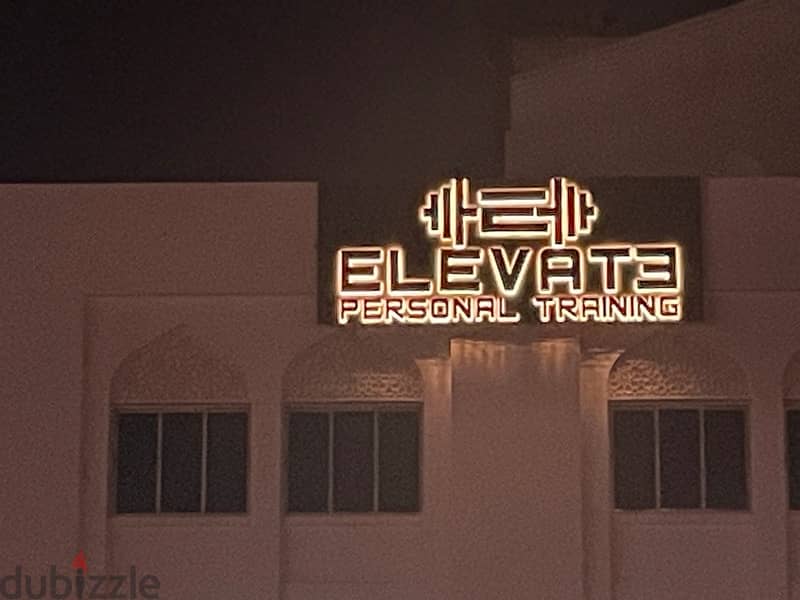 Signboard, frosted glass and digital stickers, project signage 15