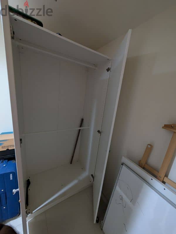 White IKEA two-door wardrobe 3