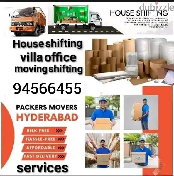 movers and Packers house shifting office shifting Villa shifting