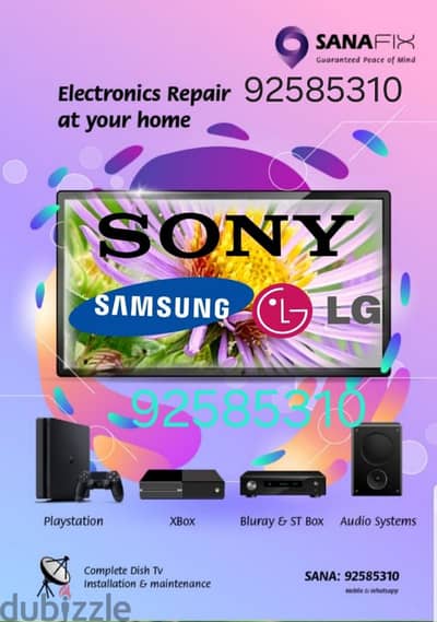 SONY SAMSUNG LG SMART NORMAL LED LCD TV RPAIRING