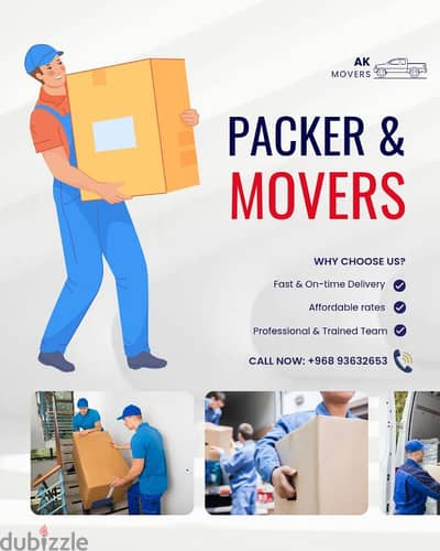 we are offering movers services all over the oman