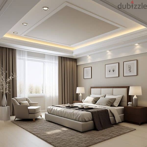 we are doing gypsum ceiling gypsum partition glass partition work 3