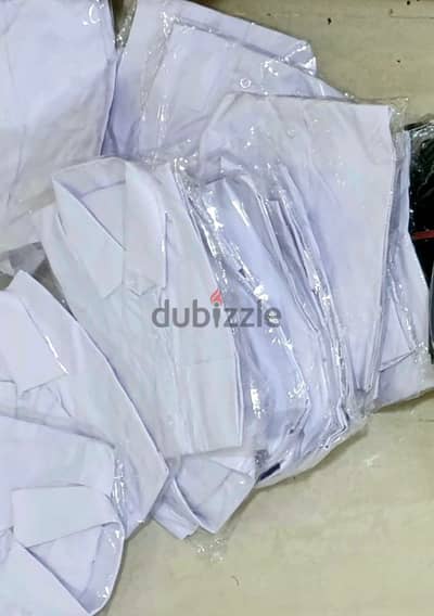 white Shirts available for kids uniform.