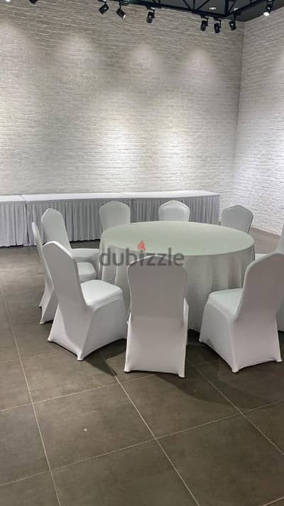 Rent white VIP banquet chairs via Alwadi events.