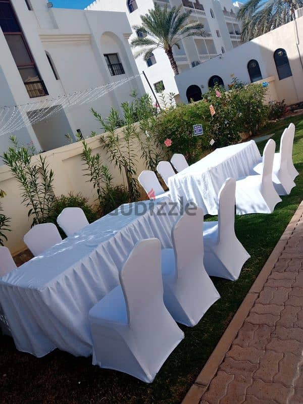 Rent white VIP banquet chairs via Alwadi events. 1