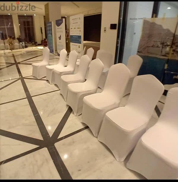 Rent white VIP banquet chairs via Alwadi events. 2
