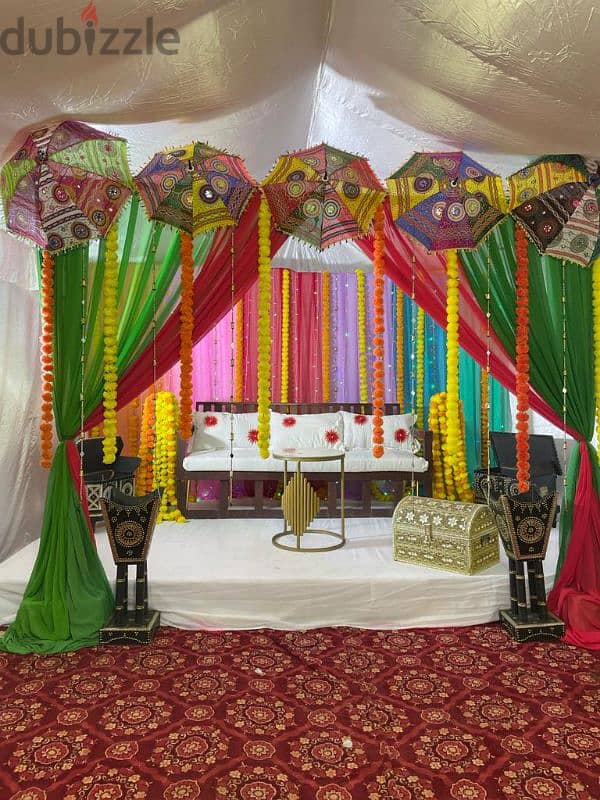 Wedding backdrop and decorations rental via Alwadi events 4