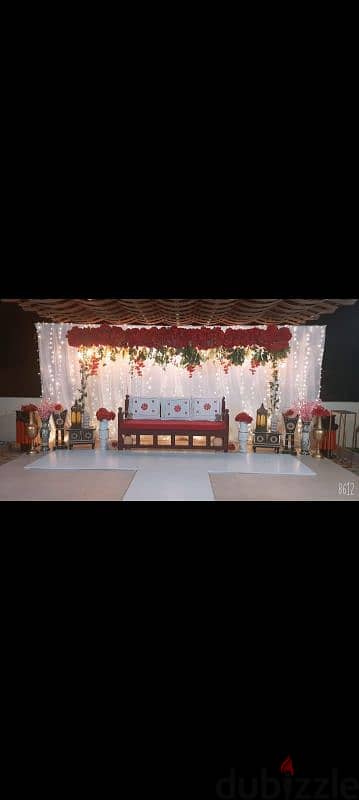 Wedding backdrop and decorations rental via Alwadi events 5