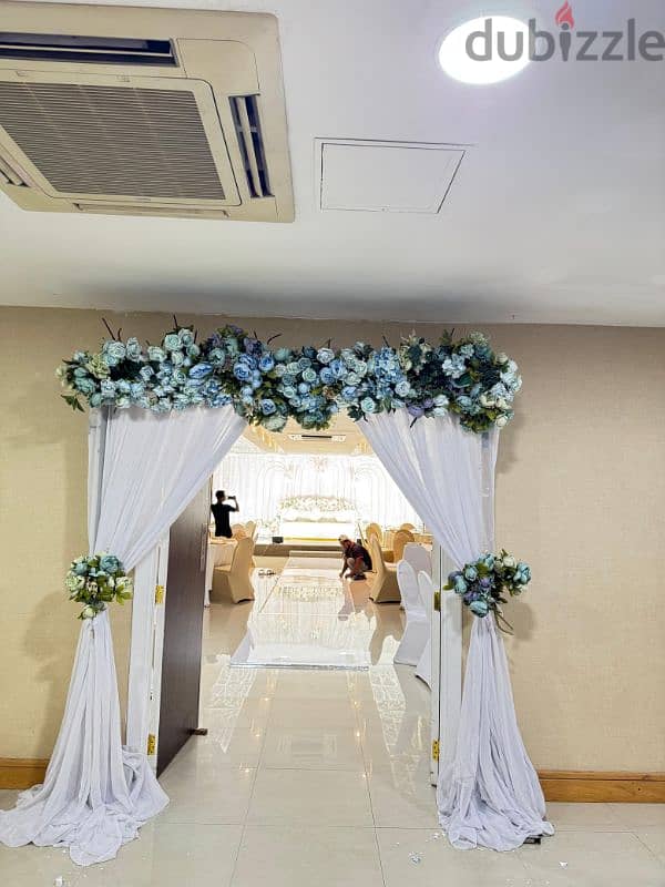 Wedding backdrop and decorations rental via Alwadi events 6