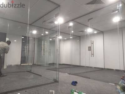 office glass partition door and repairing work