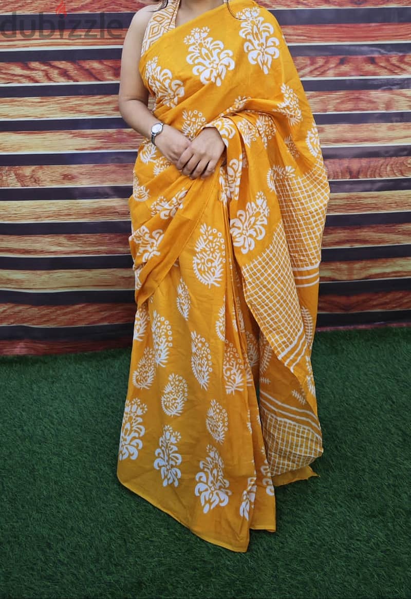 Pure soft mul cotton saree 5ro 1