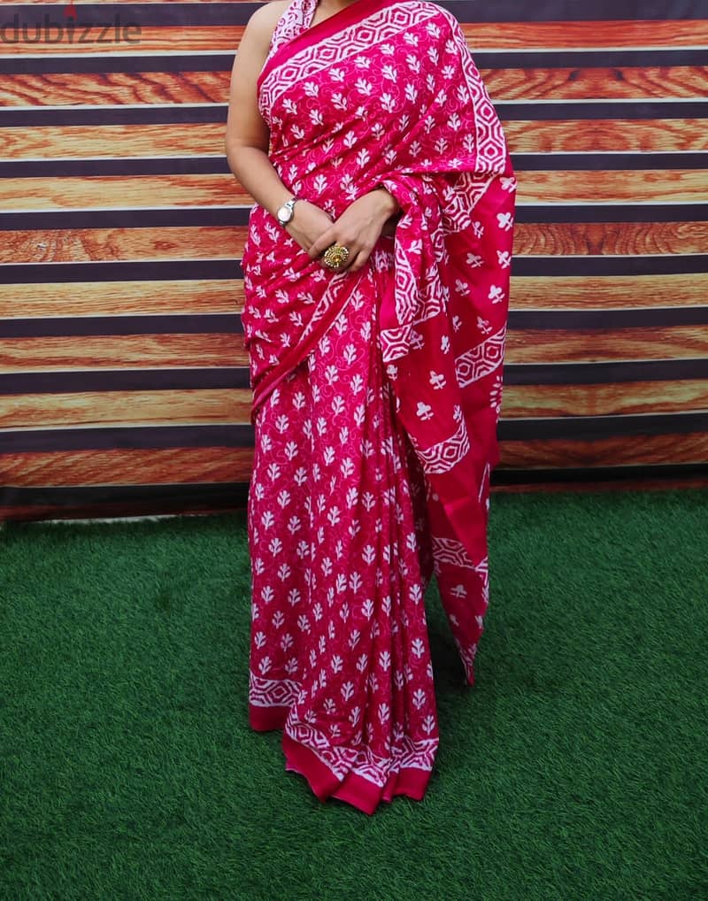 Pure soft mul cotton saree 5ro 8