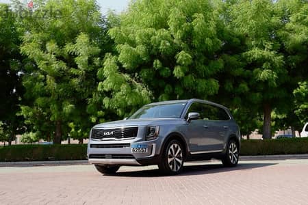 Kia telluride 2022 !! available for rent at 25 rial only .