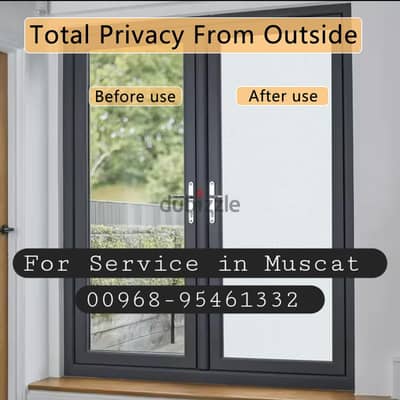We Do all kinds of Black Film or Frosted Glass Stiker Installation