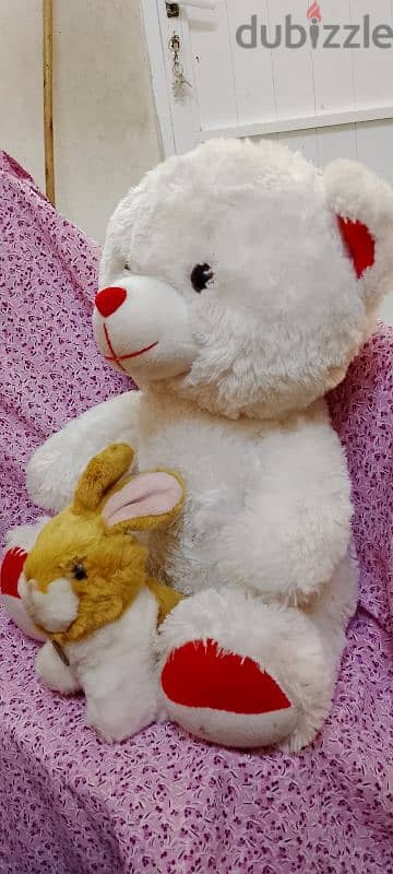toy teddy bear and rabbit 1
