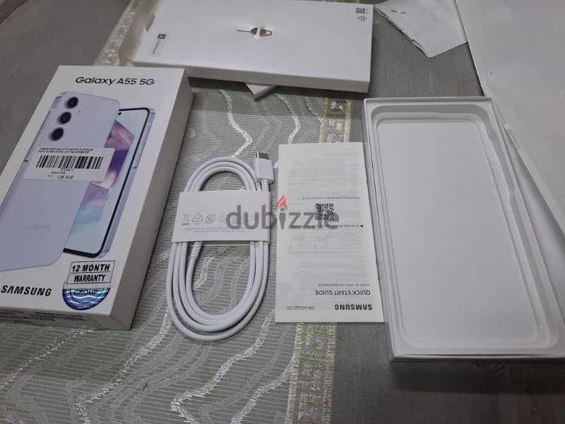Samsung Galaxy A55 5g 256GB with box & new cable 2