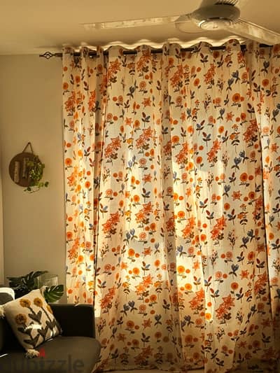 beautiful sunflowers print curtains available with free carpet