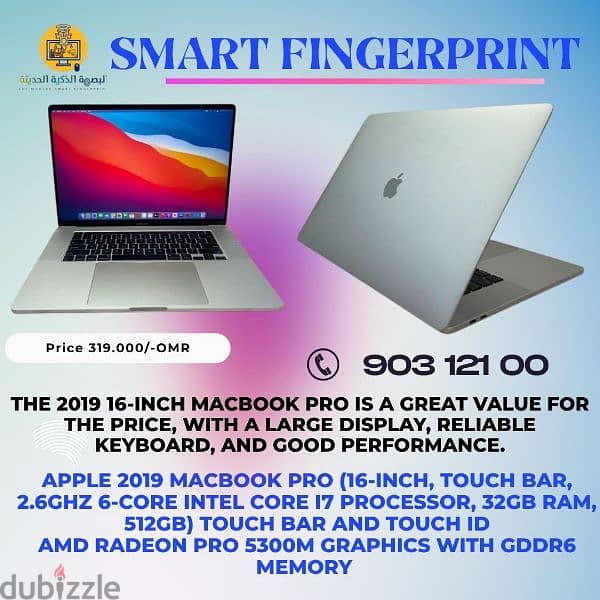 Apple 2019 MacBook Pro 16" Touch Bar  Core i7 Processor 32GB RAM 512GB 2