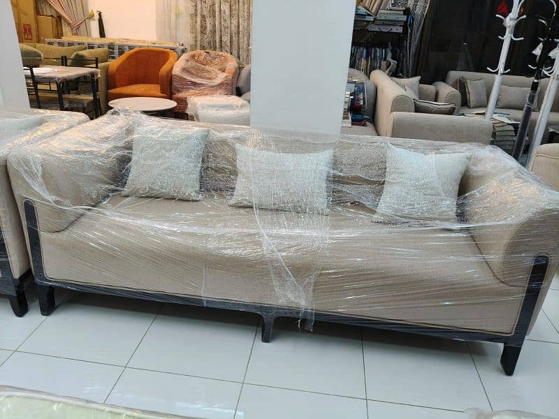 New sofa 8th seater make on order 1 seater 45 OMR please check deltis 10