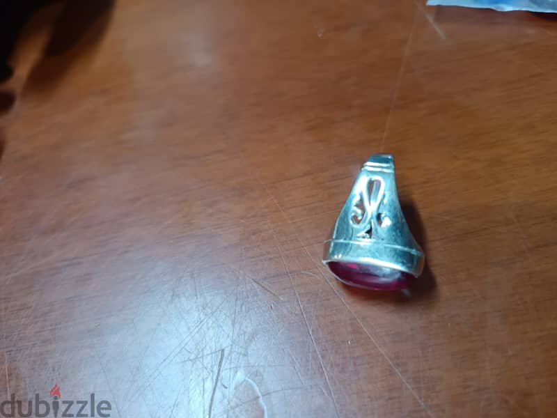 Red Aqeeq Stone Pure Silver Ring | Handmade Design 2