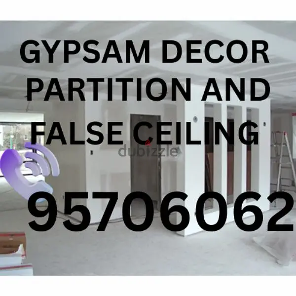 gypsam decor partition painting services with professionals