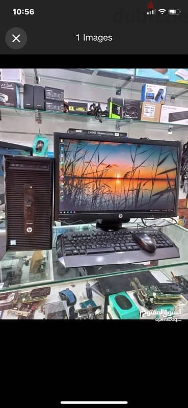 hp core i5 cpu with 20 inch monitor ram 8 gb ssd 128 gb 500 gb hdd